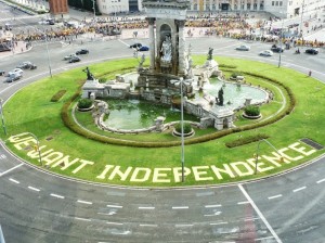 Volem la independència, el millor lema a la plaça Espanya